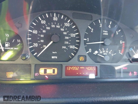 2002 BMW 3 Series 325i with VIN WBAEN33492EZ15195, listed as a IAAI auction lot 38505385 with 134,992 mi miles. Bid and sale history available at carsss.com. Image 7.