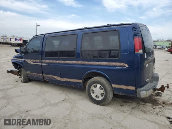 2000 Chevrolet Express Cargo Van w/YF7 with VIN 1GBFG15R5Y1109387, listed as a Copart auction lot 48850655 with 176,057 mi miles and Salvage Title. Bid and sale history available at carsss.com. Image 2.