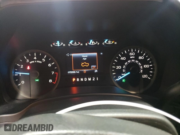 2018 Ford F-150 XL with VIN 1FTEX1EB5JKG11021, listed as a Copart auction lot 56279835 with 72,232 mi miles and Salvage title. Bid and sale history available at DreamBid. Image 9.