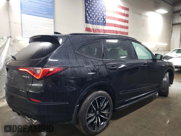 2023 Acura MDX Type S w/Advance Package with VIN 5J8YD8H80PL001286, listed as a Copart auction lot 86610724 with 41,838 mi miles and Salvage Title. Bid and sale history available at carsss.com. Image 3.