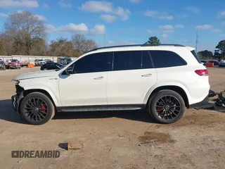 2021 Mercedes-Benz GLS 63 AMG with VIN 4JGFF8KE7MA432743, listed as a IAAI auction lot 41621423 with 65,225 mi miles and . Bid and sale history available at DreamBid. Image 15.