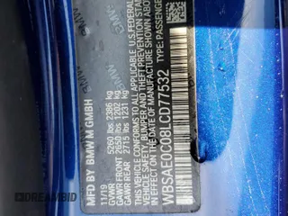 2020 BMW M8 z VIN WBSAE0C08LCD77532, wystawiony jako Copart lot #51166005 z przebiegiem 23 661 mil mil oraz Tytuł czysty. Historia ofert i sprzedaży dostępna na DreamBid. Obrazek 12.