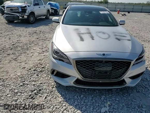 2019 Genesis G80 3.8L with VIN KMTFN4JE8KU322962, listed as a Copart auction lot 75185754 with 88,469 mi miles and Salvage Title. Bid and sale history available at carsss.com. Image 11.