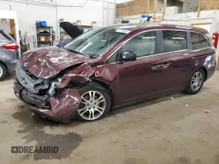 2012 Honda Odyssey EX-L with VIN 5FNRL5H62CB060551, listed as a Copart auction lot 53795335 with 138,026 mi miles and Salvage Title. Bid and sale history available at DreamBid. Image 1.