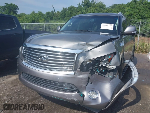 2014 Infiniti QX80 with VIN JN8AZ2NF7E9556462, listed as a IAAI auction lot 42629116 with 152,015 mi miles and . Bid and sale history available at DreamBid. Image 6.