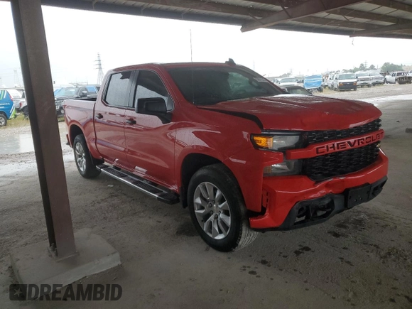 2022 Chevrolet Silverado 1500 Custom with VIN 3GCPWBEK3NG174845, listed as a Copart auction lot 53875515 with 40,868 mi miles and Salvage Title. Bid and sale history available at DreamBid. Image 4.