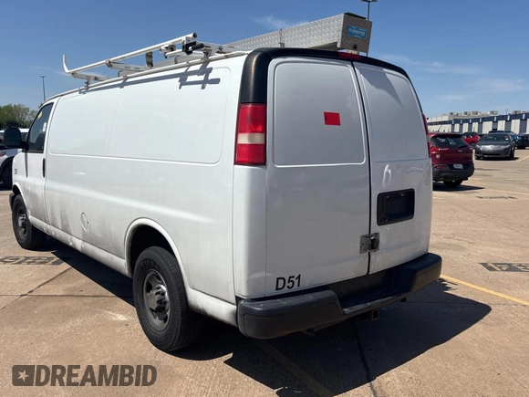 2014 Chevrolet Express Cargo Van with VIN 1GCZGUCG6E1149534, listed as a Copart auction lot 53506165 with Not Provided miles and Clean Title. Bid and sale history available at carsss.com. Image 3.