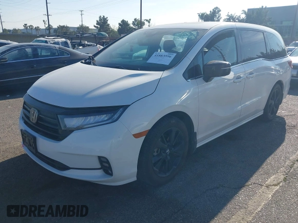 2023 Honda Odyssey Sport z VIN 5FNRL6H77PB011088, wystawiony jako IAAI lot #41883596 z przebiegiem 80 528 mil mil oraz . Historia ofert i sprzedaży dostępna na DreamBid. Obrazek 18.