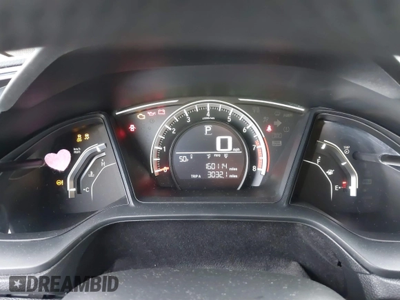 2017 Honda Civic Sedan LX with VIN 19XFC2F59HE204377, listed as a IAAI auction lot 41706604 with 160,114 mi miles. Bid and sale history available at carsss.com. Image 7.