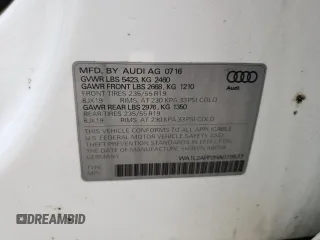 2017 Audi Q5 Premium Plus z VIN WA1L2AFP2HA019537, wystawiony jako Copart lot #54735665 z przebiegiem 84 539 mil mil oraz Szkoda całkowita • Salvage title. Historia ofert i sprzedaży dostępna na DreamBid. Obrazek 14.