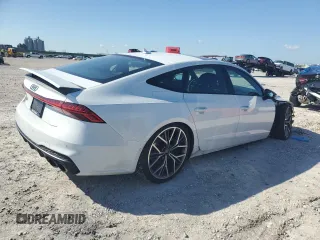 2024 Audi S7 Prestige z VIN WAUSFBF22RN048432, wystawiony jako Copart lot #56690455 z przebiegiem 11 055 mil mil oraz Szkody całkowita. Historia ofert i sprzedaży dostępna na DreamBid. Obrazek 3.