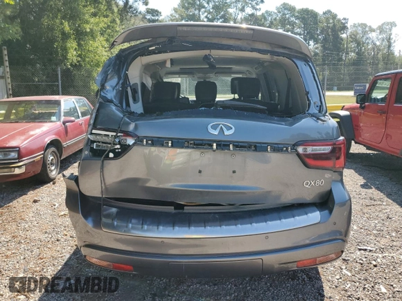 2018 Infiniti QX80 with VIN JN8AZ2ND7J9840781, listed as a Copart auction lot 66780154 with 124,351 mi miles and Salvage Title. Bid and sale history available at carsss.com. Image 6.