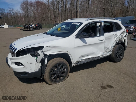 2015 Jeep Cherokee Latitude with VIN 1C4PJMCB9FW528481, listed as a Copart auction lot 53081985 with 124,054 mi miles and Salvage Title. Bid and sale history available at carsss.com. Image 1.