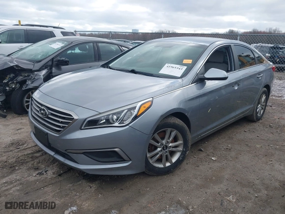 2017 Hyundai Sonata 2.4L with VIN 5NPE24AF9HH499874, listed as a IAAI auction lot 41965343 with 101,778 mi miles. Bid and sale history available at carsss.com. Image 19.