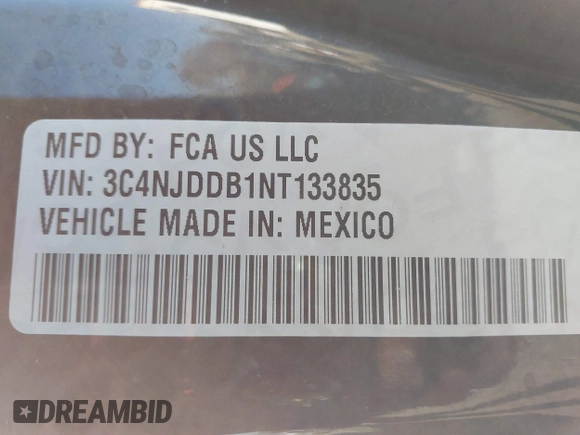 2022 Jeep Compass Trailhawk с VIN 3C4NJDDB1NT133835, выставлен на аукционе IAAI как лот 42021773 с пробегом 47 671 миль миль и . История ставок и продаж доступна на DreamBid. Изображение 9.