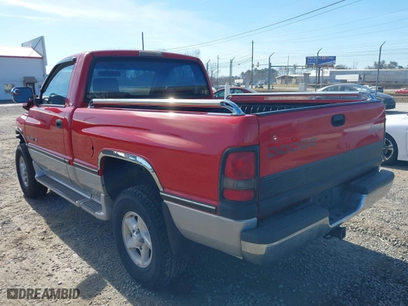 1997 Dodge Ram 1500 with VIN 1B7HF16Z4VJ599418, listed as a IAAI auction lot 41447646 with 168,652 mi miles. Bid and sale history available at carsss.com. Image 3.