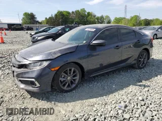2019 Honda Civic Sedan EX with VIN 19XFC1F37KE015999, listed as a Copart auction lot 53229695 with 38,494 mi miles and Clean Title. Bid and sale history available at carsss.com. Image 1.