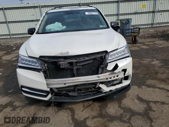 2015 Acura MDX Advance/Entertainment Pkg with VIN 5FRYD4H80FB013753, listed as a Copart auction lot 46831115 with 171,227 mi miles and Salvage Title. Bid and sale history available at carsss.com. Image 5.