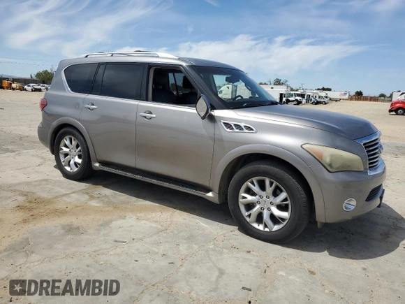 2011 Infiniti QX56 8-passenger with VIN JN8AZ2ND0B9701819, listed as a Copart auction lot 54975635 with 186,584 mi miles and Clean Title. Bid and sale history available at carsss.com. Image 4.
