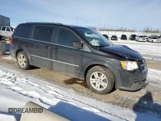 2017 Dodge Grand Caravan Crew Plus with VIN 2C4RDGDG6HR775156, listed as a Copart auction lot 48511115 with 349,435 mi miles and Salvage Title. Bid and sale history available at DreamBid. Image 4.