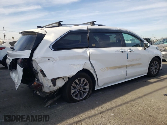 2023 Toyota Sienna LE with VIN 5TDKRKEC8PS160034, listed as a Copart auction lot 83870204 with 0 mi miles and Salvage Title. Bid and sale history available at carsss.com. Image 3.