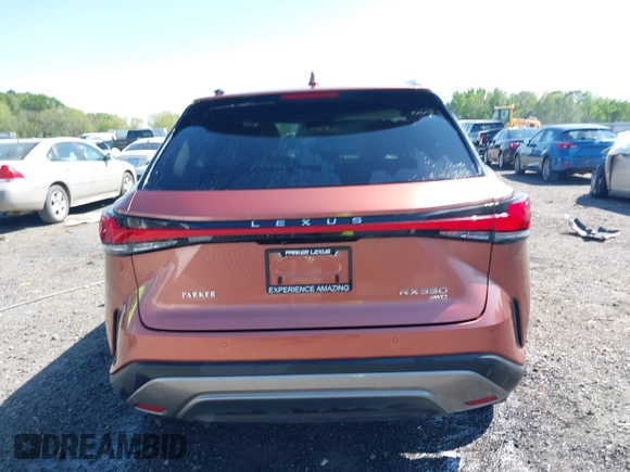 2024 Lexus RX 350 with VIN 2T2BAMCA5RC087894, listed as a IAAI auction lot 42022935 with 3,484 mi miles and . Bid and sale history available at DreamBid. Image 16.