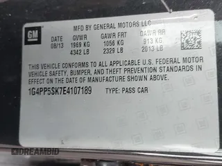 2014 Buick Verano with VIN 1G4PP5SK7E4107189, listed as a IAAI auction lot 42697923 with 169,002 mi miles and . Bid and sale history available at DreamBid. Image 9.