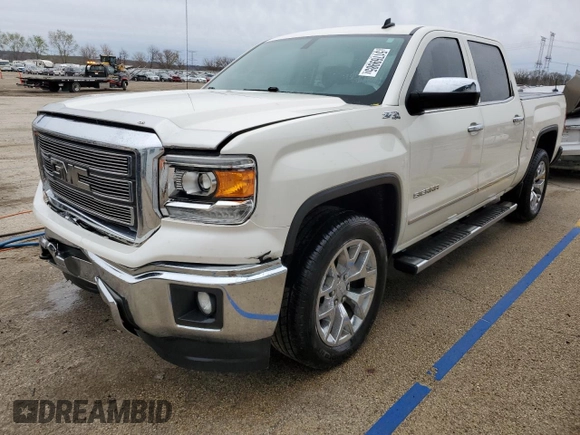 2014 GMC Sierra 1500 SLT with VIN 3GTU2VEC1EG382439, listed as a Copart auction lot 51769985 with 124,125 mi miles and Salvage Title. Bid and sale history available at DreamBid. Image 1.