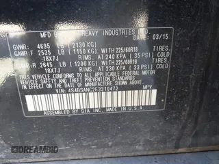 2015 Subaru Outback Limited with VIN 4S4BSANC2F3310472, listed as a IAAI auction lot 41755086 with 175,580 mi miles and . Bid and sale history available at DreamBid. Image 9.