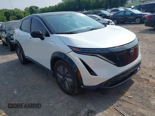 2023 Nissan ARIYA Evolve+ with VIN JN1BF0BA0PM410042, listed as a IAAI auction lot 42382816 with 30,373 mi miles and . Bid and sale history available at DreamBid. Image 1.