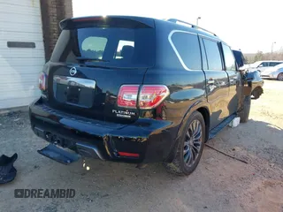 2020 Nissan Armada Platinum z VIN JN8AY2NF7L9360568, wystawiony jako IAAI lot #41367103 z przebiegiem Nie podano mil oraz . Historia ofert i sprzedaży dostępna na DreamBid. Obrazek 4.