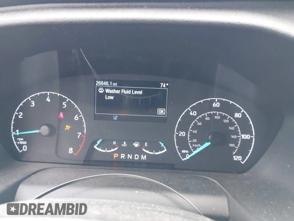 2023 Ford Transit Cargo with VIN 1FTBR1Y87PKA20405, listed as a IAAI auction lot 41907508 with 26,846 mi miles and . Bid and sale history available at DreamBid. Image 7.