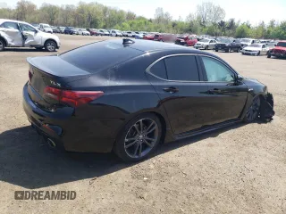 2019 Acura TLX w/A-Spec Pkg with VIN 19UUB1F68KA004325, listed as a Copart auction lot 54811755 with 90,070 mi miles and Salvage Title. Bid and sale history available at DreamBid. Image 3.
