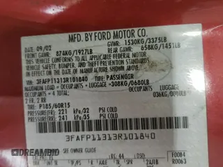 2003 Ford ZX2 ZX2 Standard z VIN 3FAFP11313R101840, wystawiony jako Copart lot #49774835 z przebiegiem 57 241 mil mil oraz Nie do naprawy. Historia ofert i sprzedaży dostępna na DreamBid. Obrazek 12.
