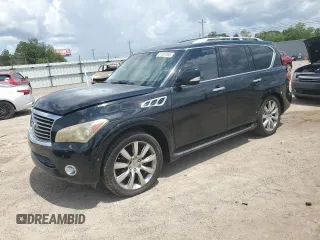2011 Infiniti QX56 8-passenger with VIN JN8AZ2NC6B9300587, listed as a Copart auction lot 61591835 with 127,538 mi miles and Non repairable. Bid and sale history available at DreamBid. Image 1.