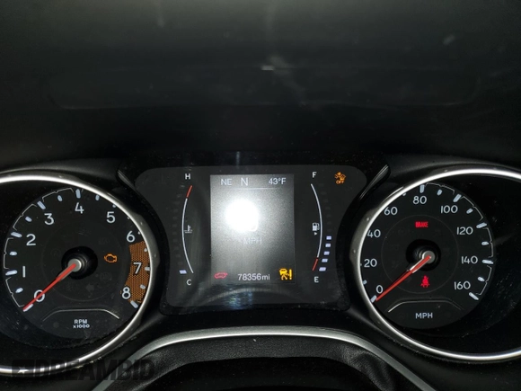 2020 Jeep Compass Latitude with VIN 3C4NJDBBXLT240866, listed as a Copart auction lot 44409585 with 78,356 mi miles and Clean Title. Bid and sale history available at DreamBid. Image 9.