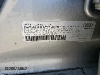 2006 Audi A6 3.2L z VIN WAUDH74F86N133714, wystawiony jako Copart lot #79189544 z przebiegiem Nie podano mil oraz Szkoda całkowita • Salvage title. Historia ofert i sprzedaży dostępna na DreamBid. Obrazek 13.