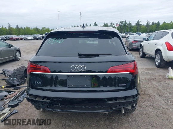 2023 Audi Q5 S line Premium with VIN WA1GAAFYXP2068698, listed as a IAAI auction lot 42225206 with 17,691 mi miles and . Bid and sale history available at DreamBid. Image 17.