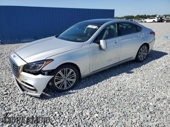 2019 Genesis G80 3.8L with VIN KMHGN4JE0KU299269, listed as a Copart auction lot 52155675 with 65,743 mi miles and Salvage title. Bid and sale history available at DreamBid. Image 1.