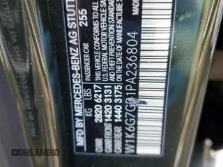 2023 Mercedes-Benz S-Class S 580 with VIN W1K6G7GB1PA236804, listed as a Copart auction lot 89270895 with 0 mi miles and Salvage Title. Bid and sale history available at carsss.com. Image 12.