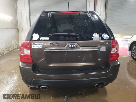 2009 Kia Sportage LX with VIN KNDJF724997571437, listed as a Copart auction lot 51460335 with 161,468 mi miles and Salvage Title. Bid and sale history available at carsss.com. Image 6.