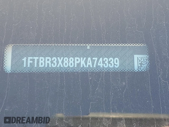 2023 Ford Transit Cargo with VIN 1FTBR3X88PKA74339, listed as a Copart auction lot 48634405 with 103,840 mi miles and Salvage title. Bid and sale history available at DreamBid. Image 13.