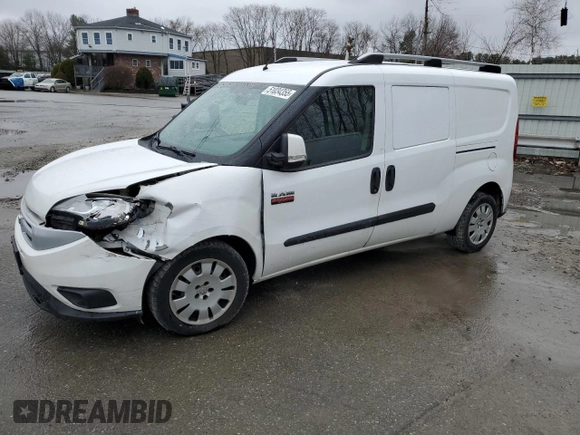 2016 Ram ProMaster City Cargo Tradesman SLT with VIN ZFBERFBT4G6B08446, listed as a Copart auction lot 51034355 with 187,553 mi miles and Salvage title. Bid and sale history available at DreamBid. Image 1.