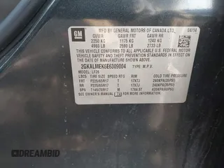 2014 GMC Terrain SLE with VIN 2GKALMEK6E6309004, listed as a IAAI auction lot 41795734 with 136,248 mi miles. Bid and sale history available at carsss.com. Image 9.