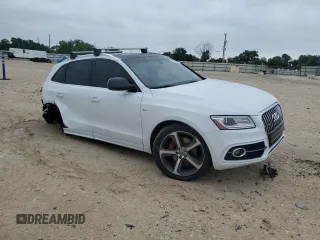 2015 Audi Q5 Premium Plus with VIN WA1DGAFP6FA090940, listed as a Copart auction lot 55791425 with 130,738 mi miles and Salvage title. Bid and sale history available at DreamBid. Image 4.