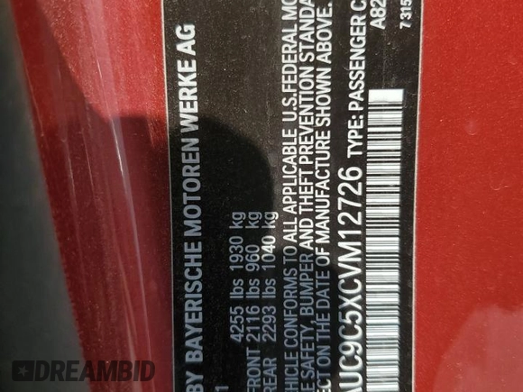 2012 BMW 1 Series 135i с VIN WBAUC9C5XCVM12726, выставлен на аукционе Copart как лот 58204845 с пробегом 84 331 миль миль и Списание • Salvage title. История ставок и продаж доступна на DreamBid. Изображение 12.