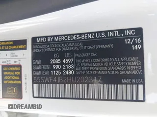 2017 Mercedes-Benz C 300 с VIN 55SWF4JB2HU202317, выставлен на аукционе IAAI как лот 42025218 с пробегом 72 923 миль миль и . История ставок и продаж доступна на DreamBid. Изображение 9.