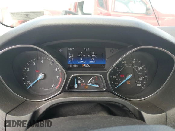 2016 Ford Focus SE with VIN 1FADP3F28GL248860, listed as a Copart auction lot 61537505 with 51,162 mi miles and Salvage title. Bid and sale history available at DreamBid. Image 9.