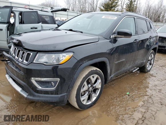 2020 Jeep Compass Limited with VIN 3C4NJDCB8LT223675, listed as a Copart auction lot 46897055 with 58,899 mi miles and Non Repairable. Bid and sale history available at carsss.com. Image 1.