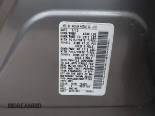 2013 Nissan Rogue SL with VIN JN8AS5MT2DW523169, listed as a IAAI auction lot 42005931 with 163,009 mi miles. Bid and sale history available at carsss.com. Image 9.